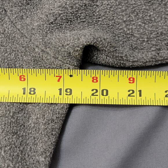 Columbia Gray Fleece Snap Pullover Blue Trim Warm Soft Outdoor Layer - Picture 6 of 10